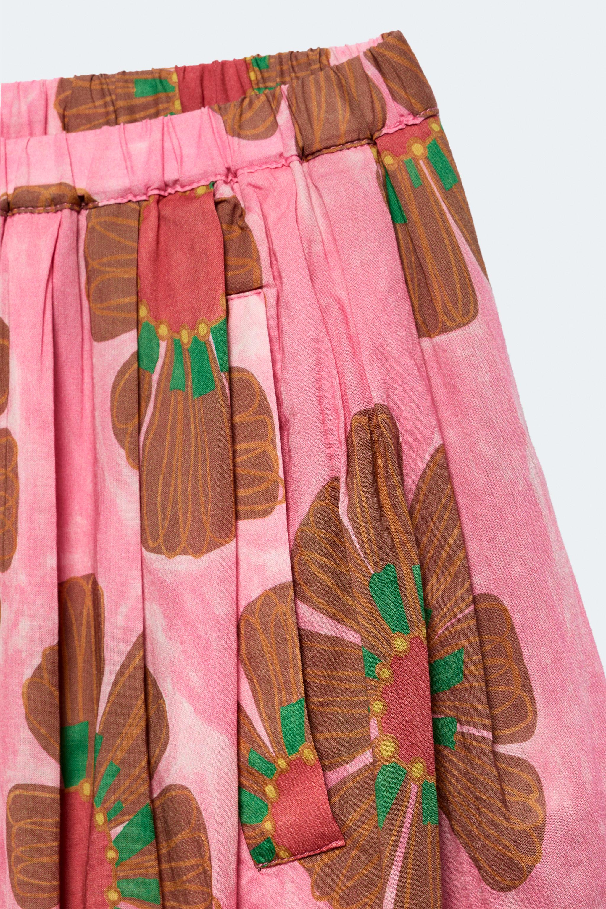 6-14 YEARS/ LIMITED EDITION FLORAL PRINT MIDI SKIRT